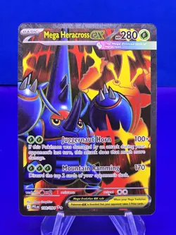Pokemon Mega Heracross EX 108/094 Phantasmal Flames SR Full Art English Card TCG - Image 1