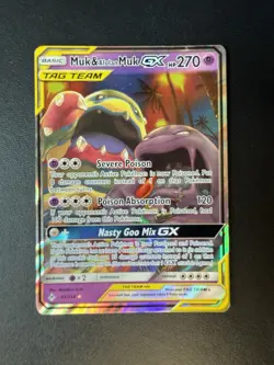 Muk & Alolan Muk GX - 61/214 - Pokemon Unbroken Bonds Sun Moon Ultra Card - Image 1