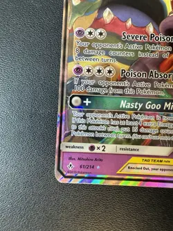 Muk & Alolan Muk GX - 61/214 - Pokemon Unbroken Bonds Sun Moon Ultra Card - Image 5