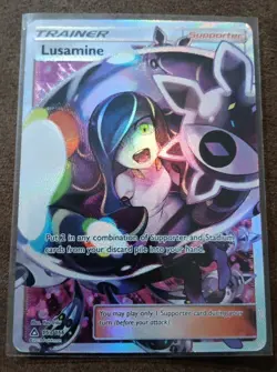 Pokemon Lusamine Full Art 153/156 Sm-Ultra Prism Holo Card LP/NM Condition - Image 2