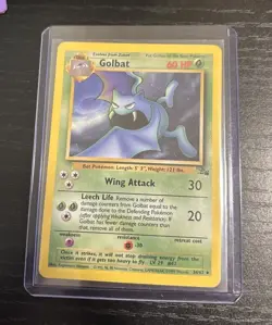 Pokemon TCG Golbat Fossil Card 34/62 1st Edition Uncommon, Near Mint Condition - Image 1