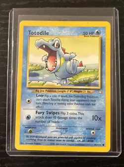 Pokemon TCG Totodile Neo Genesis Common Card 81/111 - Image 1