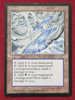 Magic The Gathering ICE AGE UNDERGROUND RIVER land card MTG - Image 1