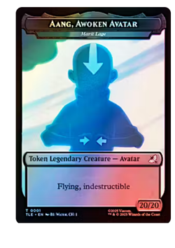 Aang, Awoken Avatar - Marit Lage Token // Treasure Token (0022) Foil Avatar MTG - Image 1