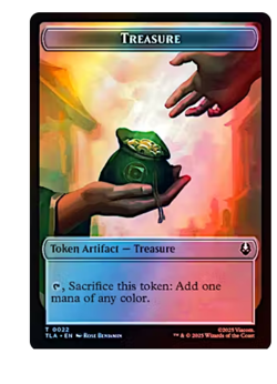 Aang, Awoken Avatar - Marit Lage Token // Treasure Token (0022) Foil Avatar MTG - Image 2