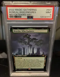 2022 MTG NEO Boseiju, Who Endures Extended Art #501 PSA 9 - Image 1