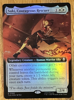 MTG Avatar: The Last Airbender, Suki, Courageous Rescuer - Extended Art Foil - Image 1