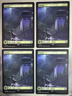 MTG / SET (X4) of Regular Forest Basic Lands from Jurassic World Collection/ NM - Image 2