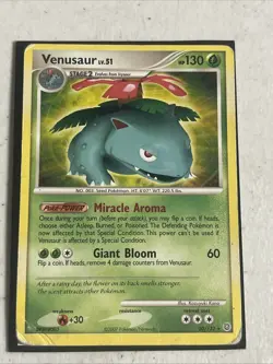 Venusaur LV.51 Secret Wonders Non-Holo Rare Pokemon Card 20/132 2007 PR - Image 1