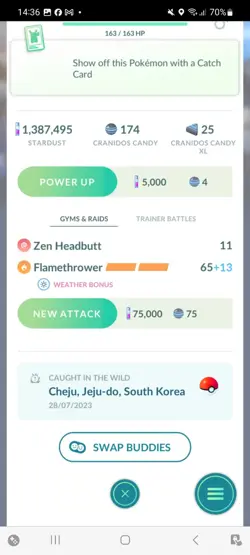Pokemon Go Shiny Rampardos - Image 2