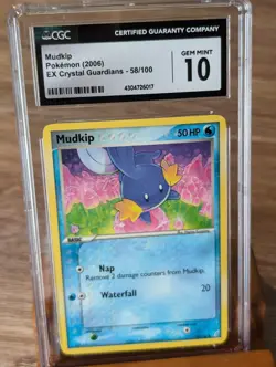2006 Pokemon Ex Crystal Guardians Mudkip #58 CGC Gem Mint 10 - Image 1