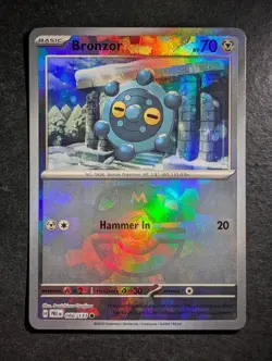 2025 Pokemon BRONZOR #066/131 Prismatic Evolutions Master Ball Holo English - Image 1