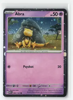 ABRA 063/165 151 COSMOS HOLO SWIRL POKEMON TCG NM - Image 1