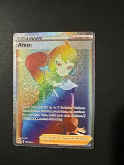 Pokemon TCG Arezu 204/196 Full Art Secret Rainbow Rare Trainer - Image 1