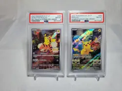 🔥 Pokemon TCG - Detective Pikachu 050/SV-P + Pikachu 001/SV-P Promo PSA 8 NM-MT - Image 1