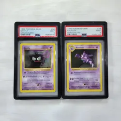 🔥 Pokemon TCG 🔥 Gastly 50/102 + Haunter 29/102 - Base Shadowless PSA 9 / MINT - Image 1