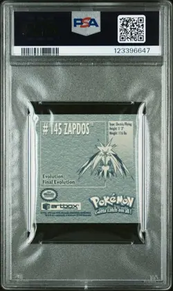 1999 Pokemon Series 1 Stickers Zapdos #145 Vintage PSA 7 NM - Image 2