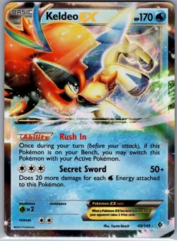 Keldeo EX 49/149 - Pokemon TCG Boundaries Crossed - Ultra Rare (NM) - Image 1