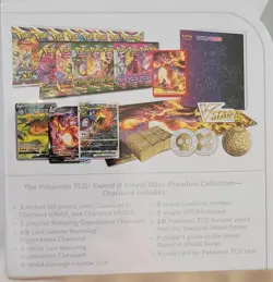 🔥 Pokemon TCG 🔥 S&S Charizard Ultra Premium Collection UPC +2 BONUS Zards 🚀✈ 820650851117 - Image 4