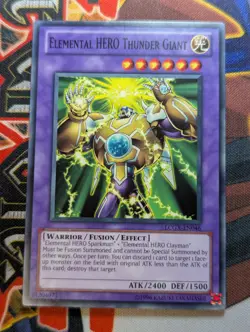 Yugioh Elemental HERO Thunder Giant LCGX-EN046 Common - NM - Image 1