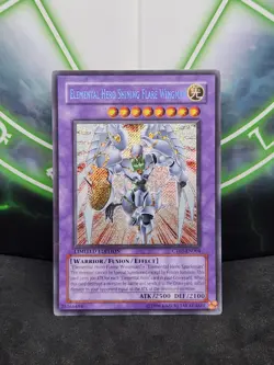Yugioh Elemental Hero Shining Flare Wingman CT03-EN004 Secret Rare Promo MP - Image 1