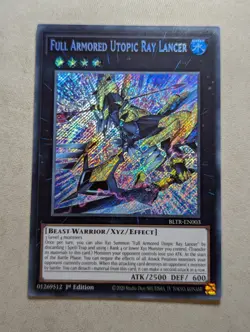 Yu-Gi-Oh! - Full Armored Utopic Ray Lancer - BLTR-EN003 - Secret Rare - 1st Ed - Image 1