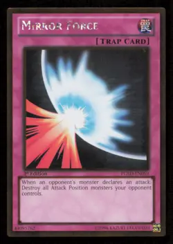 MIRROR FORCE PGLD-EN059 YUGIOH CARD ENGLISH HOLO GOLD RARE 1st ED LP - Image 1