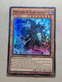 Yugioh TCG TDIL-EN017 Magician of Dark Illusion Rare - LP - Image 1