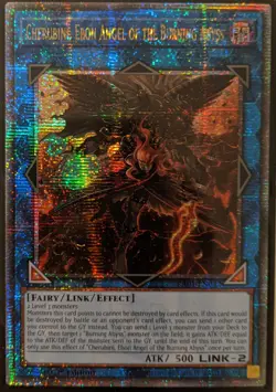 YuGiOh Cherubini, Ebon Angel of the Burning Abyss Quarter Century 1st RA01-EN042 - Image 1
