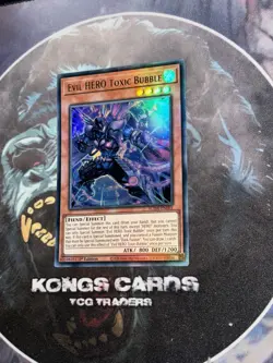 SUDA-EN001 “Evil HERO Toxic Bubble" Ultra Rare 1st Edition YuGiOh! IN STOCK NOW! - Image 1