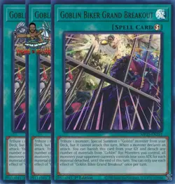 Yugioh! 3x Goblin Biker Grand Breakout MP25-EN251 Ultra Rare 1st Ed NM - Image 1