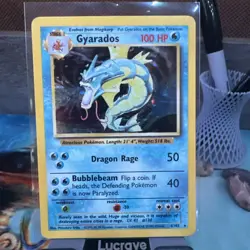 Pokemon Gyarados TCG Holo Card Base Set, Unlimited Rare, 6/102 HP - Image 1
