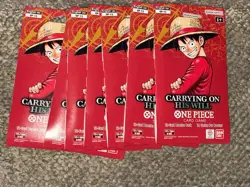 One Piece Card Game: Carrying On His Will (OP-13) Sleeved Booster Pack Set Of 7 - Image 2