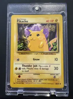 Pikachu PokeTour 1999 Promo #58/102 - Vintage WOTC Pokemon Card - Rare - Light P - Image 1