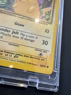 Pikachu PokeTour 1999 Promo #58/102 - Vintage WOTC Pokemon Card - Rare - Light P - Image 4