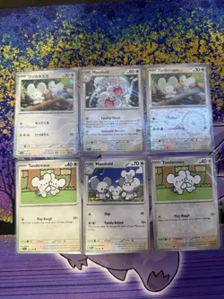 Tandemaus Maushold Pokemon Card Collection Lot Of 6 With Reverse Holo - Image 1