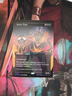 Grave Titan (Rainbow Foil) #2188 - Iron Maiden: Album Art (Secret Lair Drop) - Image 1