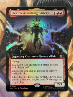 FOIL Electro, Assaulting Battery #260 (Borderless) Marvel's Spider-Man - NM/M ?? - Image 1