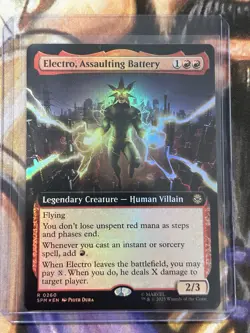 FOIL Electro, Assaulting Battery #260 (Borderless) Marvel's Spider-Man - NM/M ?? - Image 3