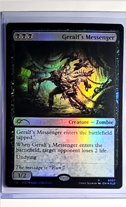 2002 MTG Magic The Gathering SLD Secret Lair Drop Foil #9997 Geralf's Messenger - Image 1