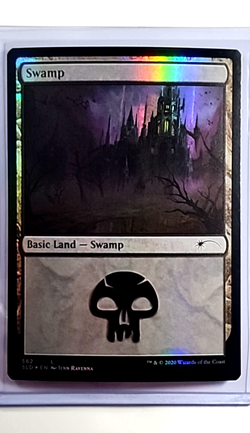2020 MTG Magic the Gathering SLD Secret Lair Foil #562 Swamp WOTC Land Black - Image 1