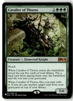 MTG - Cavalier of Thorns 167 NM Core Set 2020 - Image 1