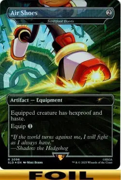 1x - Air Shoes [Swiftfoot Boots] - FOIL BORDERLESS #2096 - Sonic Secret Lair MTG - Image 1