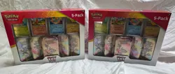 LOT of 2 Pokemon Scarlet & Violet 151 5-Pack Mini Tins + 4 Promos Costco Sealed - Image 1