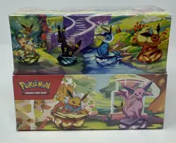 Pokemon Prismatic Evolutions Mini Tin DISPLAY (8 Tins) Factory Sealed! *DAMAGED* - Image 1