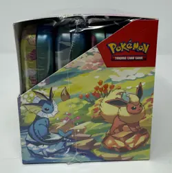 Pokemon Prismatic Evolutions Mini Tin DISPLAY (8 Tins) Factory Sealed! *DAMAGED* - Image 2