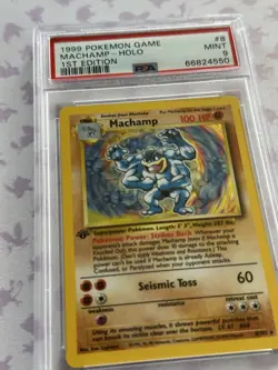 1999 Pokemon TCG WOTC Machamp 1st Edition Base Holo - PSA 9 Mint - Image 2