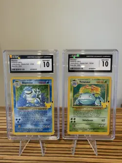 Pokemon Celebrations Blastoise and Venusaur CGC GEM MINT 10 Sequential Set - Image 1