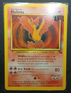 Moltres 27/62 Fossil Unlimited Non-Holo - 1999 WotC - LP/NM - Pokemon TCG - Image 1