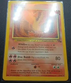 Moltres 27/62 Fossil Unlimited Non-Holo - 1999 WotC - LP/NM - Pokemon TCG - Image 3